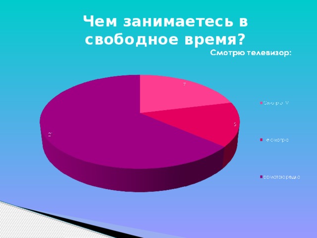 Чем занимаетесь в свободное время? 