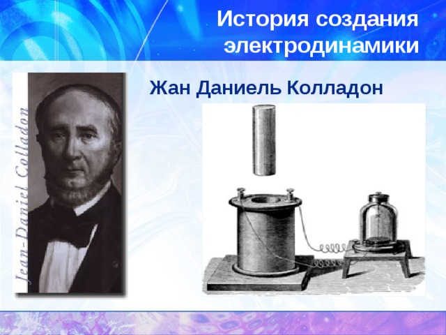 История создания электродинамики Жан Даниель Колладон