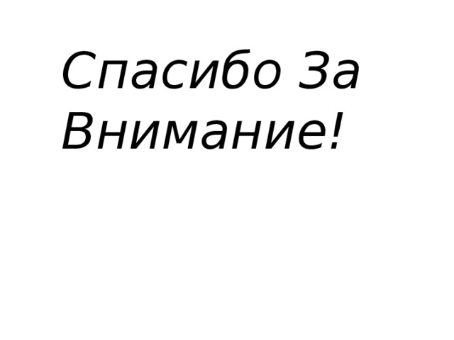 Спасибо За Внимание! 