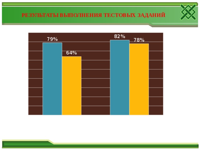 Результаты выполнения тестовых заданий     