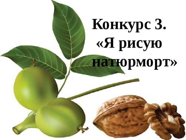 Конкурс 3.  «Я рисую натюрморт»  