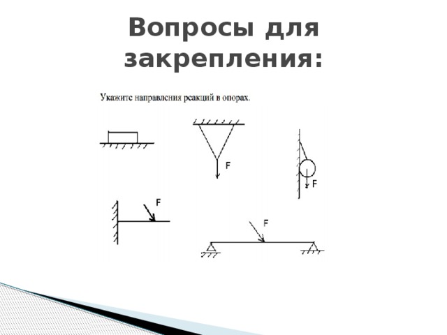 Вопросы для закрепления: 