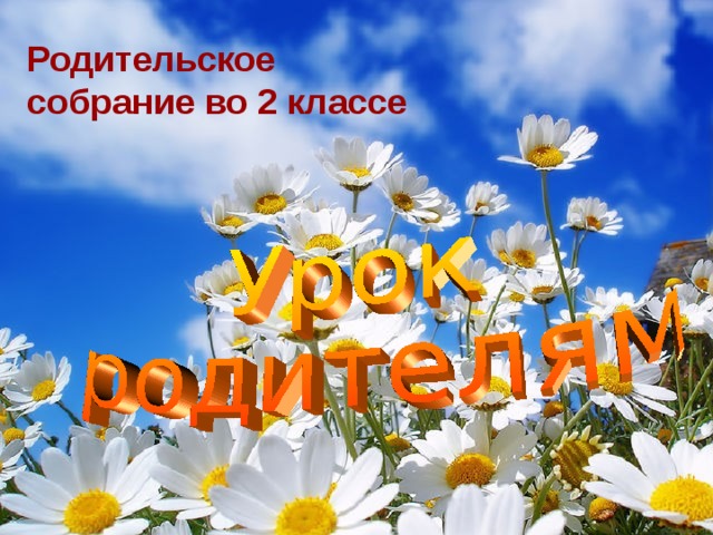 Родительское собрание во 2 классе 