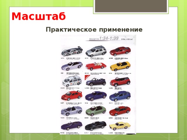 Масштаб Практическое применение 