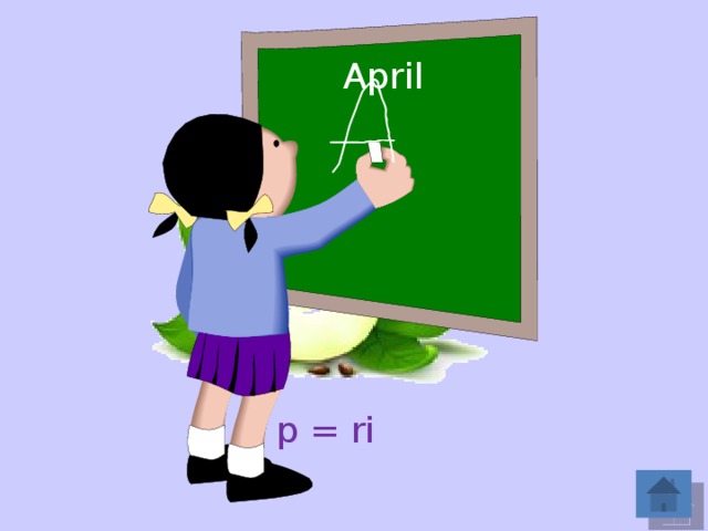 April , p = ri 