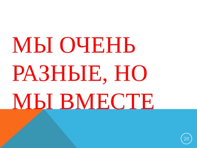 МЫ ОЧЕНЬ РАЗНЫЕ, НО МЫ ВМЕСТЕ 23 