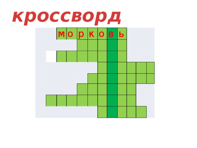 кроссворд м о р к о в ь       