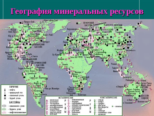 География минеральных ресурсов 