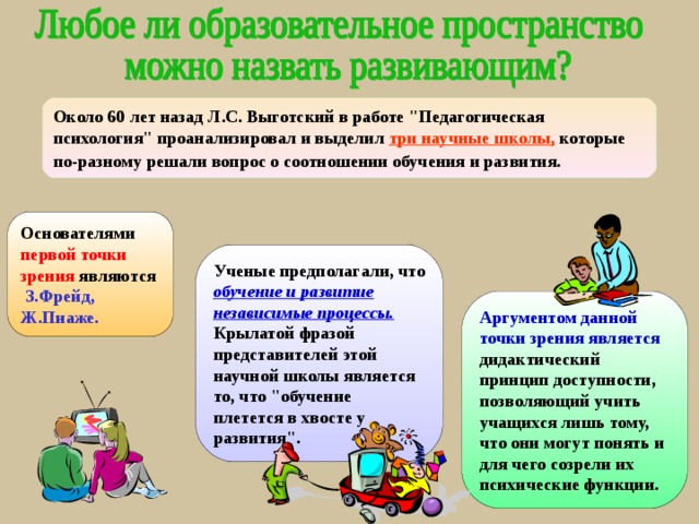 Около 60 лет назад Л.С. Выготский в работе 