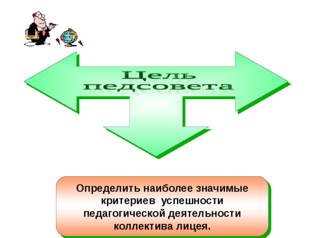  Определить наиболее значимые критериев успешности педагогической деятельности коллектива лицея. 