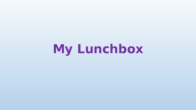 My Lunchbox 
