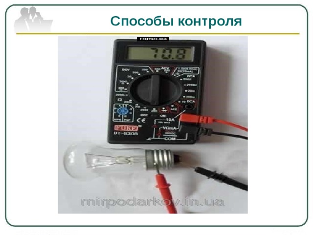 Способы контроля 