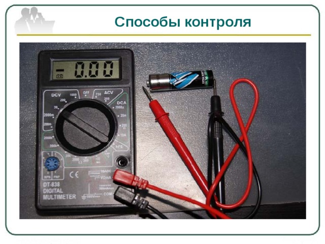 Способы контроля 