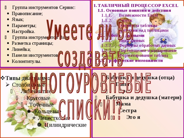 Возможности Excel Возможности Excel Возможности Excel 