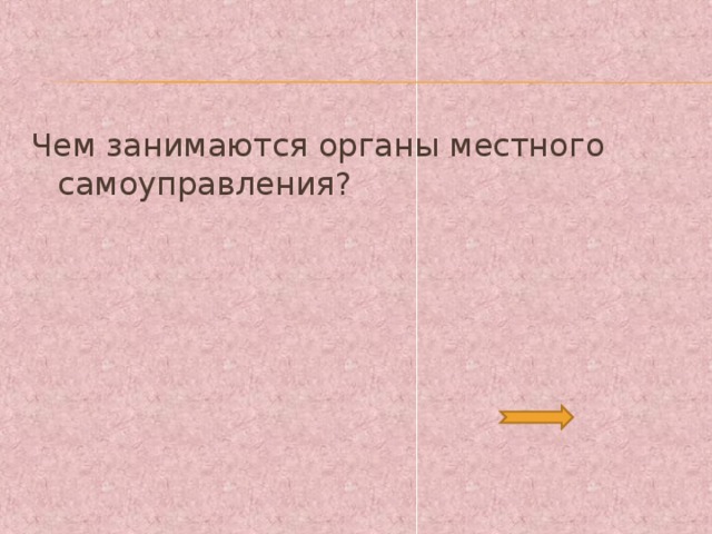 Чем занимаются органы местного самоуправления? 