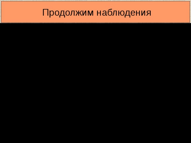 Продолжим наблюдения 