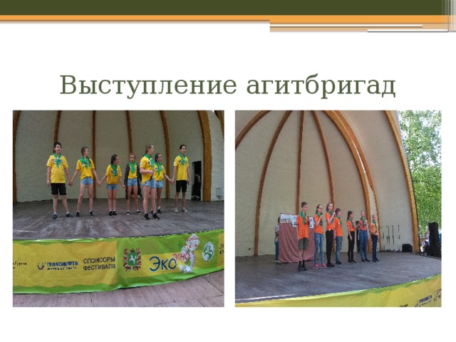 Выступление агитбригад 