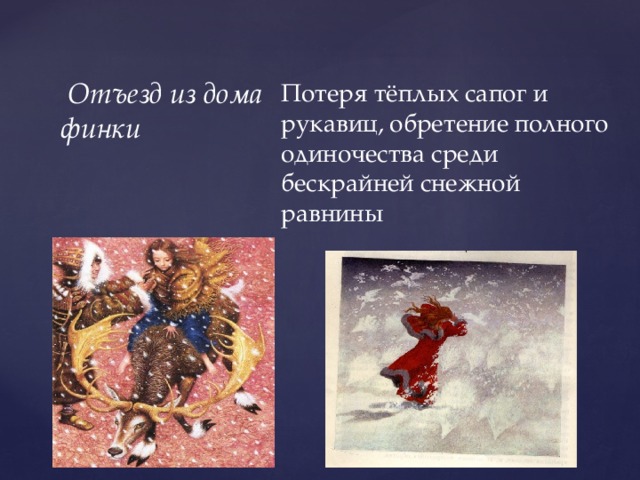 Отъезд из дома финки Потеря тёплых сапог и рукавиц, обретение полного одиночества среди бескрайней снежной равнины 