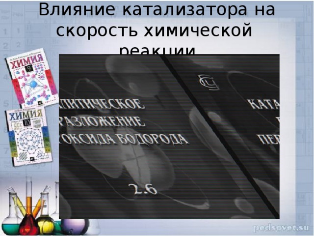 Влияние катализатора на скорость химической реакции 