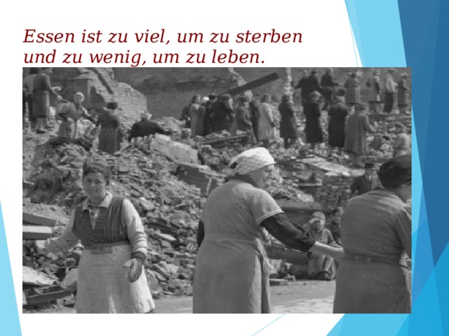 Essen ist zu viel, um zu sterben und zu wenig, um zu leben.   