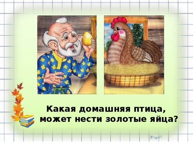 Какая домашняя птица,  может нести золотые яйца? 