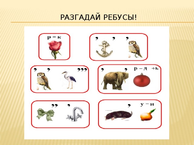 Разгадай ребусы! 