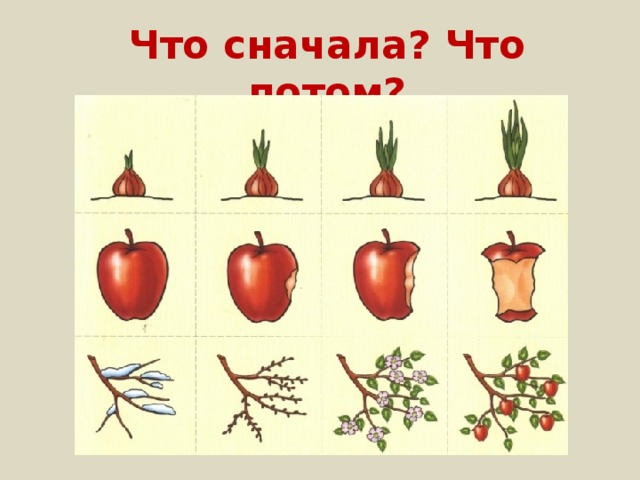 Что сначала? Что потом? 