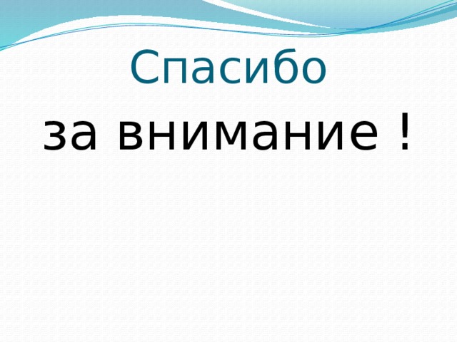 Спасибо за внимание ! 