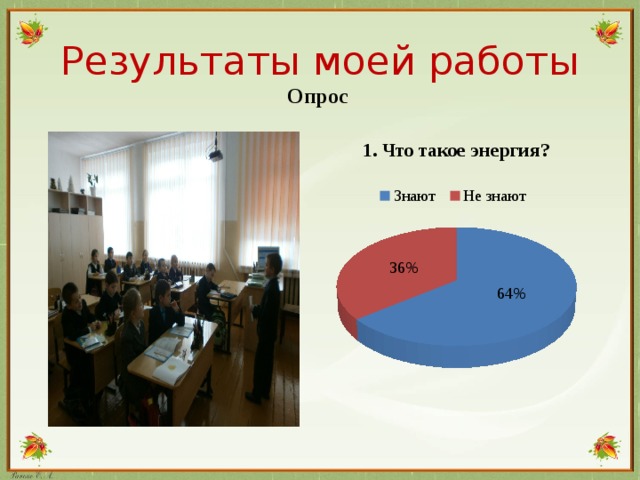Результаты моей работы Опрос