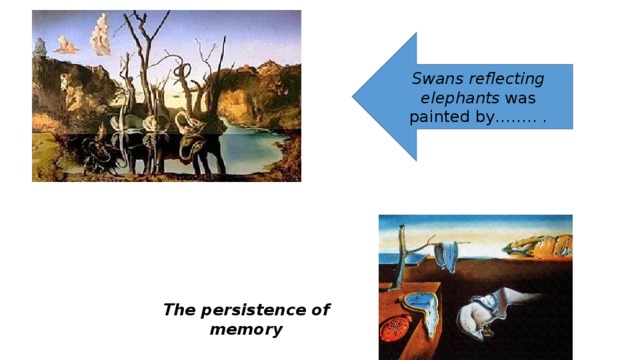 Swans reflecting elephants was painted by…….. . The persistence of memory 