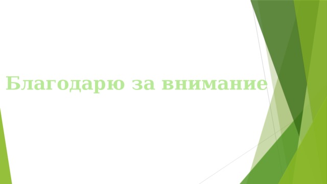 Благодарю за внимание 