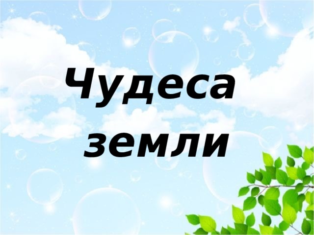 Чудеса земли 