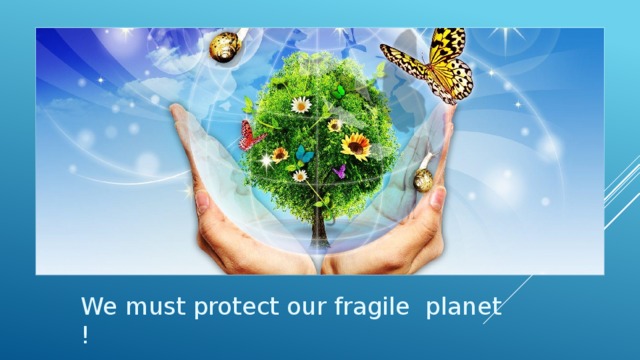 We must protect our fragile planet ! 