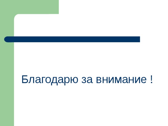 Благодарю за внимание ! 
