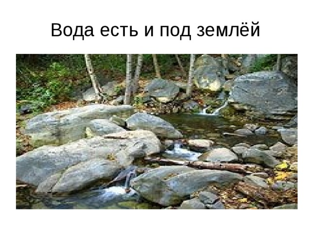 Вода есть и под землёй 