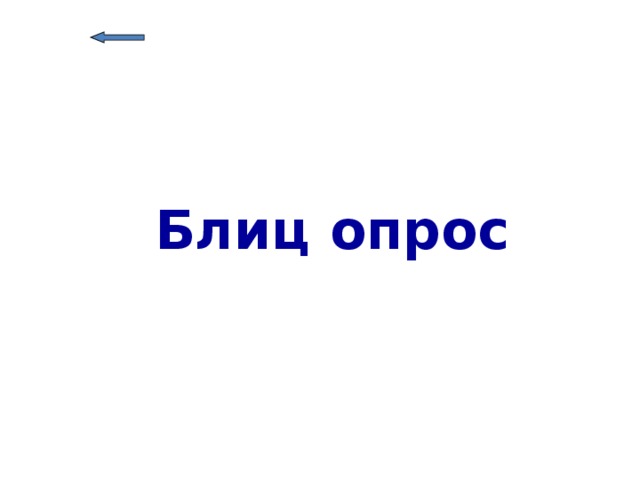 Блиц опрос 