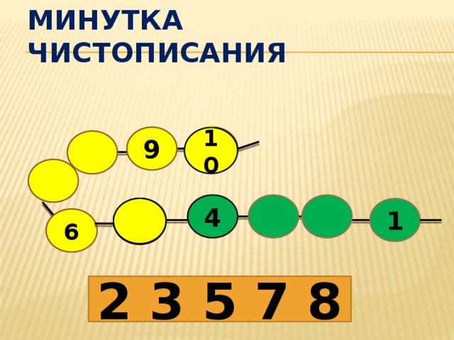 Минутка чистописания 9 10 10 4 10  1 6 2 3 5 7 8  