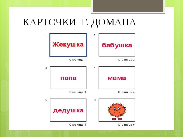 КАРТОЧКИ Г. ДОМАНА 
