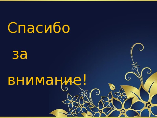   Спасибо  за  внимание! 