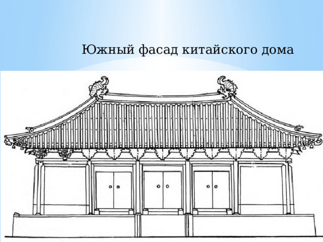 Южный фасад китайского дома 