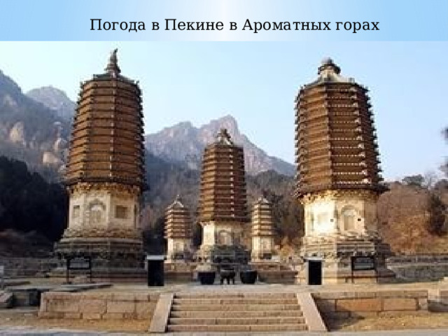 Погода в Пекине в Ароматных горах 