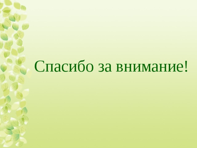 Спасибо за внимание! 