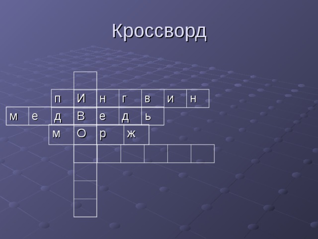 п И н г в и н м е д В е д ь м О р ж 