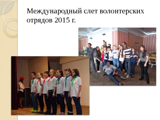 Международный слет волонтерских отрядов 2015 г. 