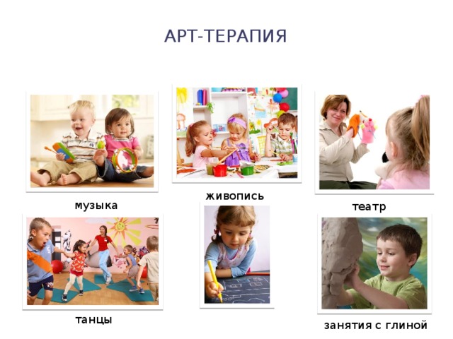 Арт-терапия   живопись музыка театр танцы занятия с глиной 