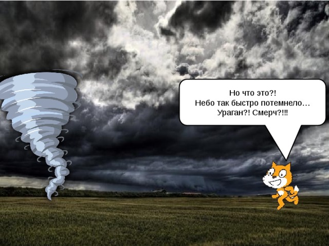 Но что это?! Небо так быстро потемнело… Ураган?! Смерч?!!! 