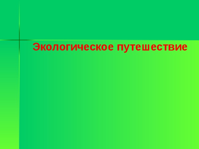 Экологическое путешествие 