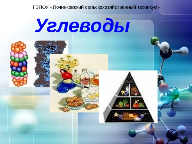 ГБПОУ «Починковский сельскохозяйственный техникум» Углеводы 