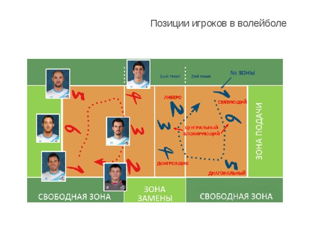  Позиции игроков в волейболе   