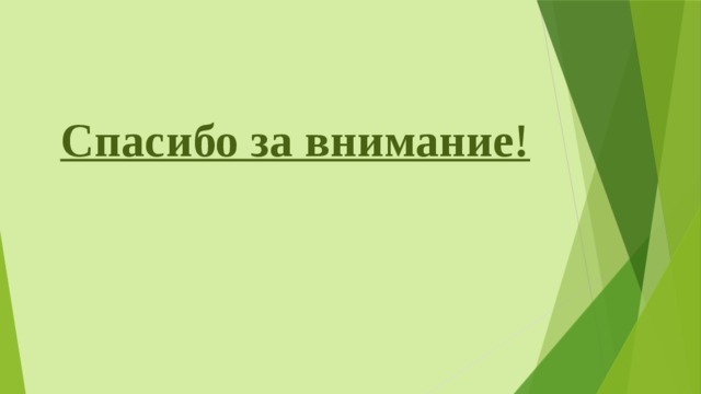 Спасибо за внимание!   